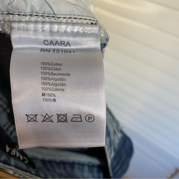 Caara High Rise Straight Leg Two Tone Cuffed Jeans Size 25 - Picture 4 of 4